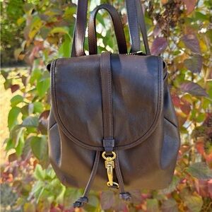 Vintage Coach Brown Leather Backpack